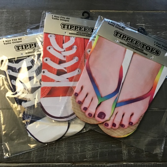 New Tippee Toes Fun Footwear Novelty Socks 3 Pack - Picture 2 of 5